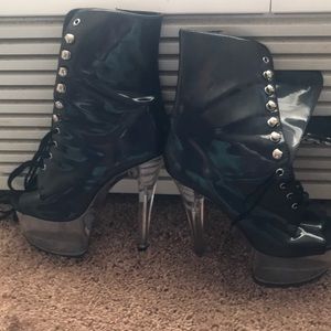 Leather dance boots